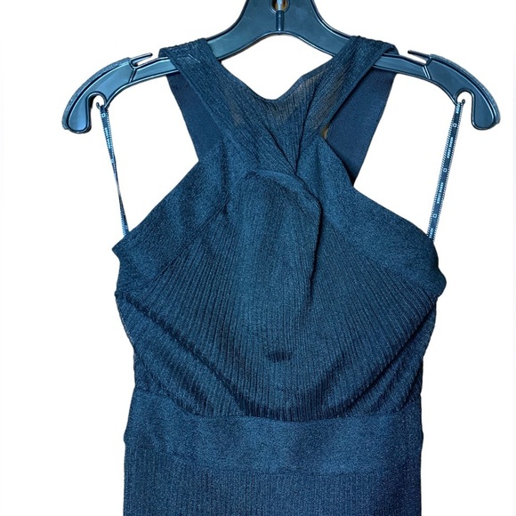 Hervé Léger Halter Neck Twisted Drape Gown - Picture 3 of 8